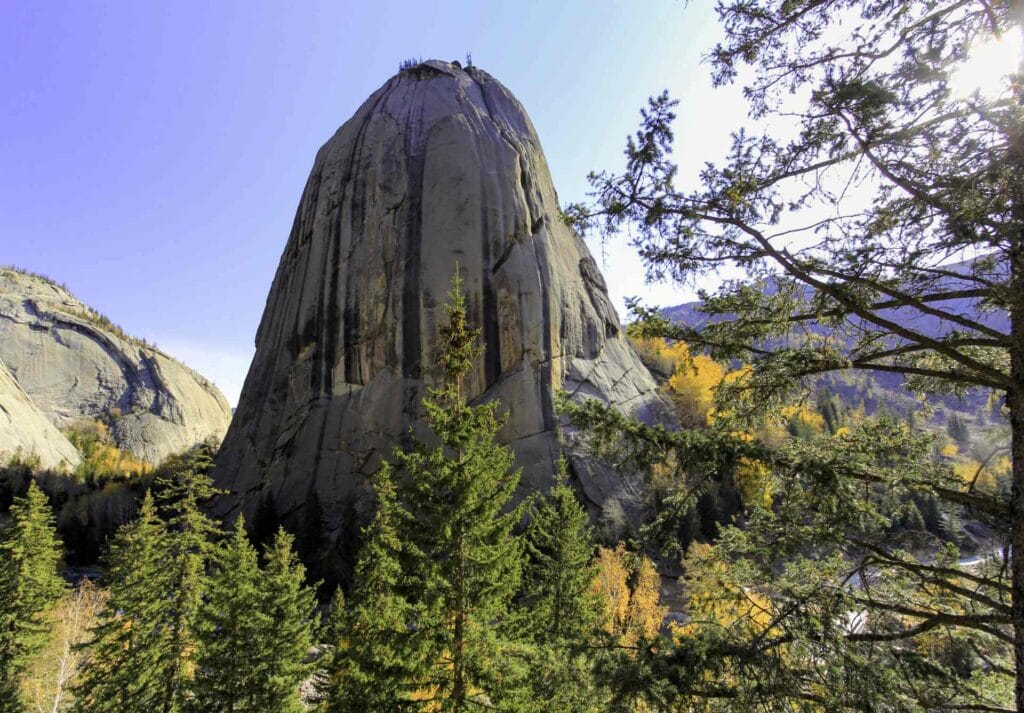 Breathtaking rock formations in the canyon