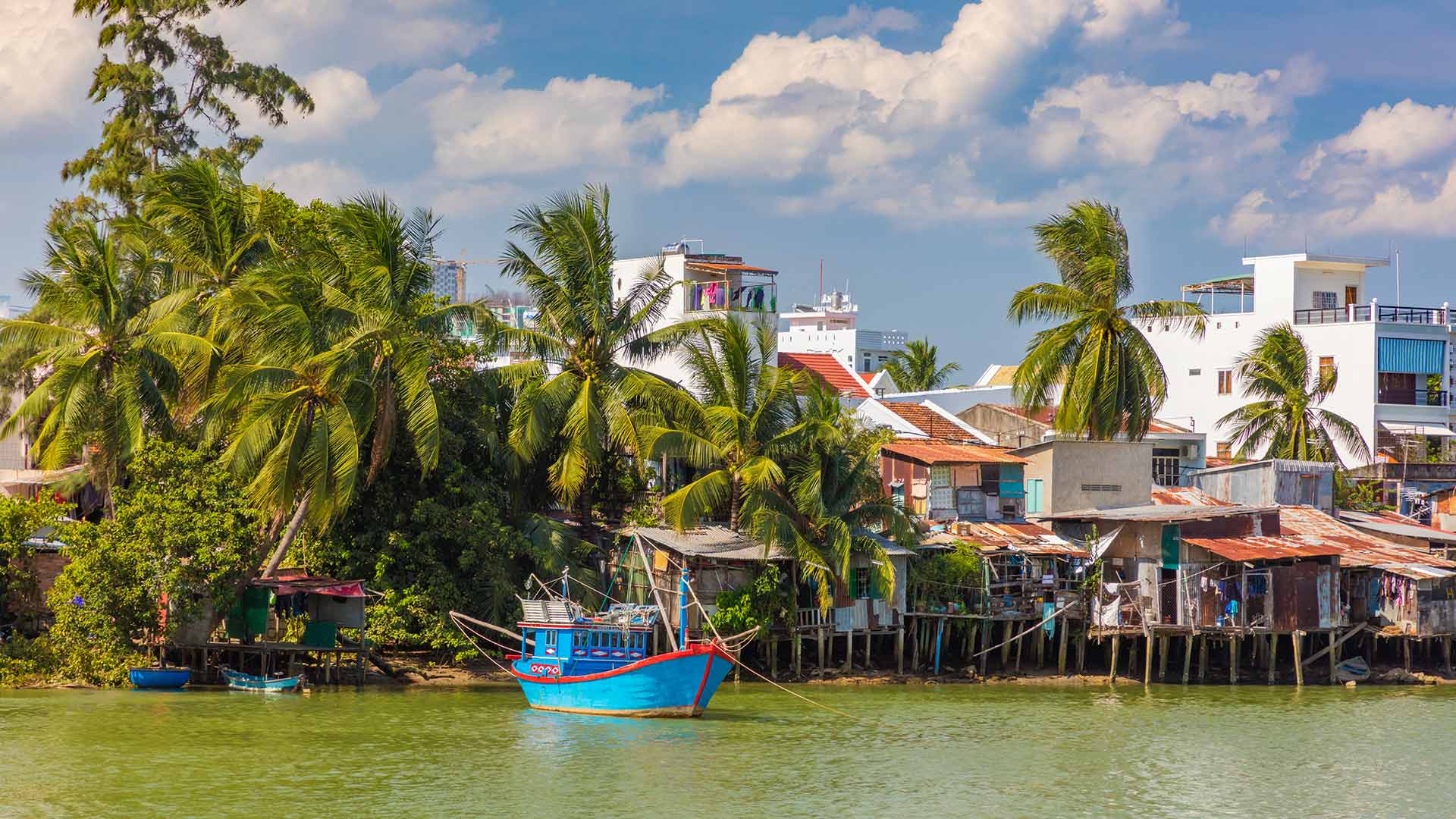 Cai fluss boot und hütten nha trang