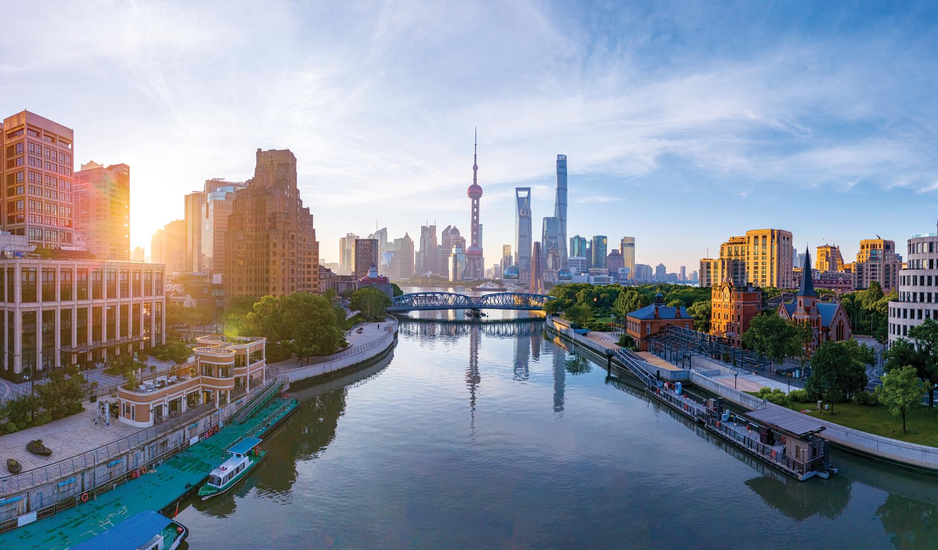 Blick auf Pudong